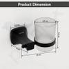 Plantex Space Aluminum Glass Tumbler Holder/Tooth Brush Holder/Bathroom Accessories (Black) view 3