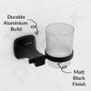 Plantex Space Aluminum Glass Tumbler Holder/Tooth Brush Holder/Bathroom Accessories (Black) view 4