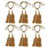Heart Home Polyester 6 Pieces Curtain Tie Back Tassel Set (Gold) CTHH05298 view 2