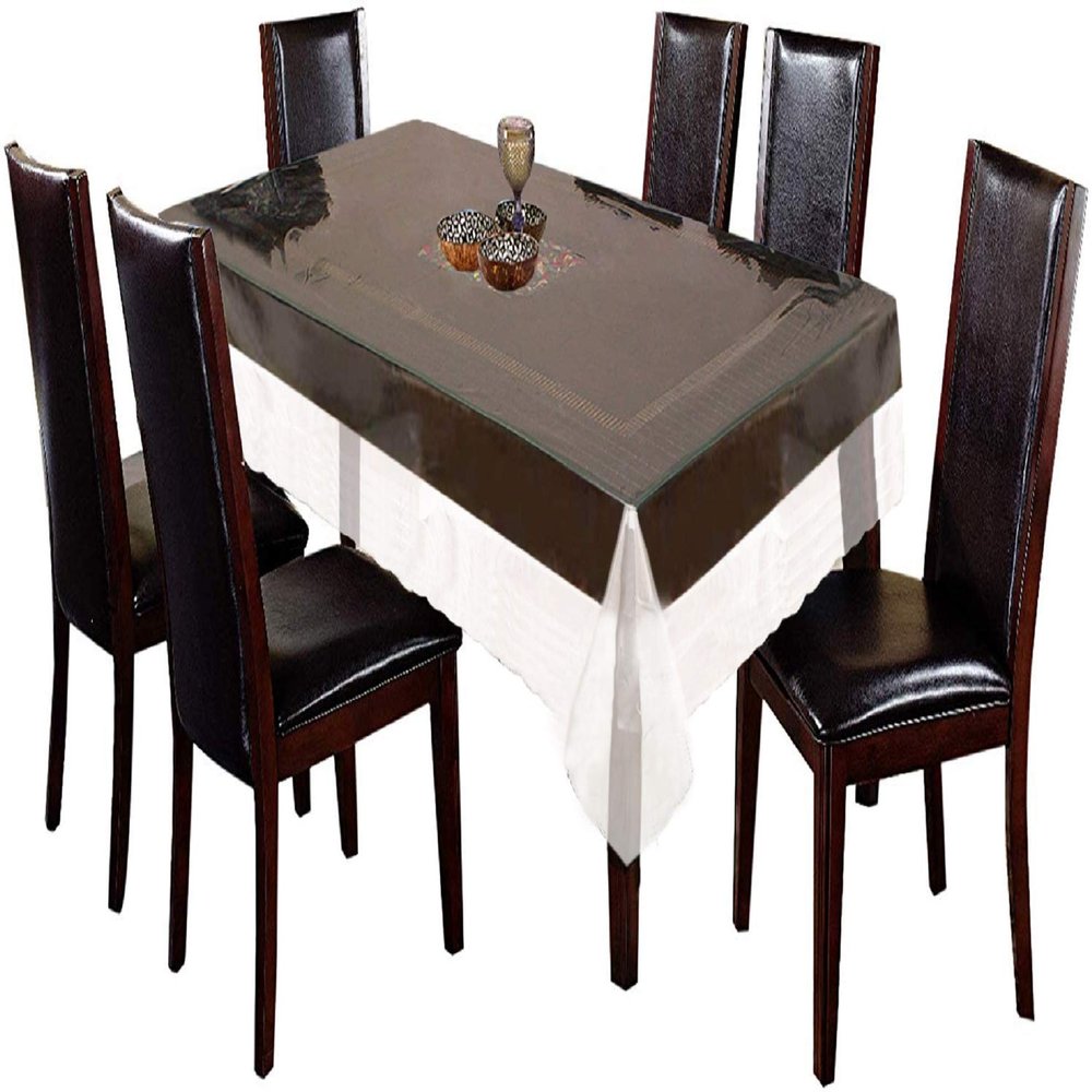 Heart Home Transparent PVC 6 Seater Dining Table Cover 60"x90"(Transparent) CTHH5604
