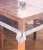 Heart Home Transparent Silver Lace PVC 6 Seater Dining Table Cover 60"x90"(Silver Lace) CTHH5611 view 2