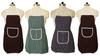 Heart Home Checkered Design 4 Pieces Cotton Kitchen Apron with Front Pocket (Multi)- CTHH04453 view 1