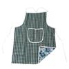 Heart Home Checkered Design 4 Pieces Cotton Kitchen Apron with Front Pocket (Multi)- CTHH04453 view 2