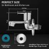 Plantex Pure Brass FLO-801 Bib Cock Water Tap with Water Saving Aerator/Dual Bib Tap with Brass Wall Flange & Teflon Tape for Washbasin with 7-Year Warranty (Mirror Chrome) view 4