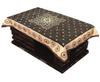 Heart Home Velvet 4 Seater Center Table Cover (Brown) CTHH8034 view 1