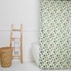 Heart Home PVC 7 Feet Shower Curtain with 8 Hooks (Green)- CTHH418 view 1
