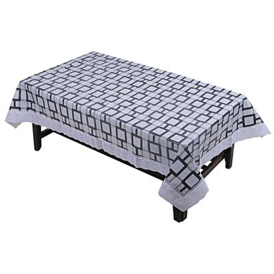 Heart Home PVC 4 Seater Centre Table Cover (Grey)- (CTHH0841)