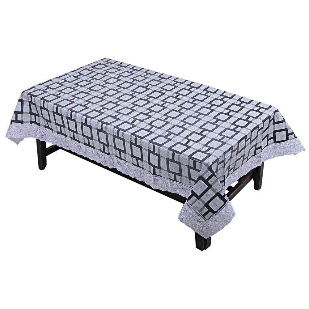 Heart Home PVC 4 Seater Centre Table Cover (Grey)- (CTHH0841)
