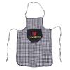 Heart Home Checkered Design Cotton 2 Pieces Waterproof Apron with Front Pocket (Maroon & Black) CTHH01751 view 3
