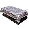 Heart Home Shining Floral Design PVC 4 Seater Centre Table Cover (Silver) (CTHH01881) view 1