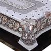 Heart Home Shining Floral Design PVC 4 Seater Centre Table Cover (Silver) (CTHH01881) view 3
