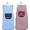Heart Home Checkered Design Cotton 2 Pieces Waterproof Apron with Front Pocket (Blue & Maroon) CTHH1749 view 1