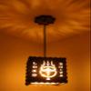 US DZIRE 510 Lord shivji Ceiling Light Wooden Pendant lamp Shade (with Bulb) Hanging Night Lamp for Home Dcor Living Room Office Hotel caf Restaurant etc. view 1