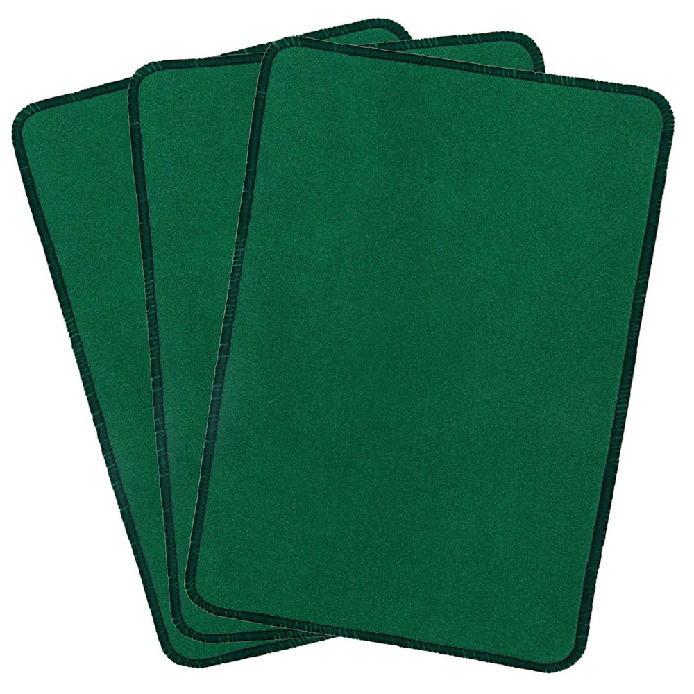 Heart Home Microfiber Anti Slip 3 Pieces Bath Mat 22"x14", Green CTHH2811