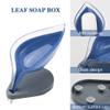ODIZLI Leaf Shape Soap Box Self Draining Bathroom Soap Holder, Leafology Decorative Drainage Plastic Soap Dish, Bar Soap Holder with Draining Tray 2Pack view 3
