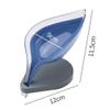 ODIZLI Leaf Shape Soap Box Self Draining Bathroom Soap Holder, Leafology Decorative Drainage Plastic Soap Dish, Bar Soap Holder with Draining Tray 2Pack view 4