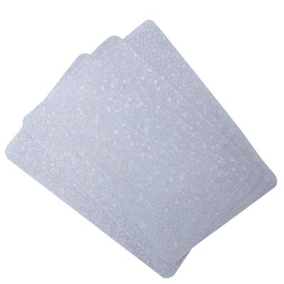 Heart Home PVC 3 Pieces Refrigerator Drawer Mats (White) CTHH2054