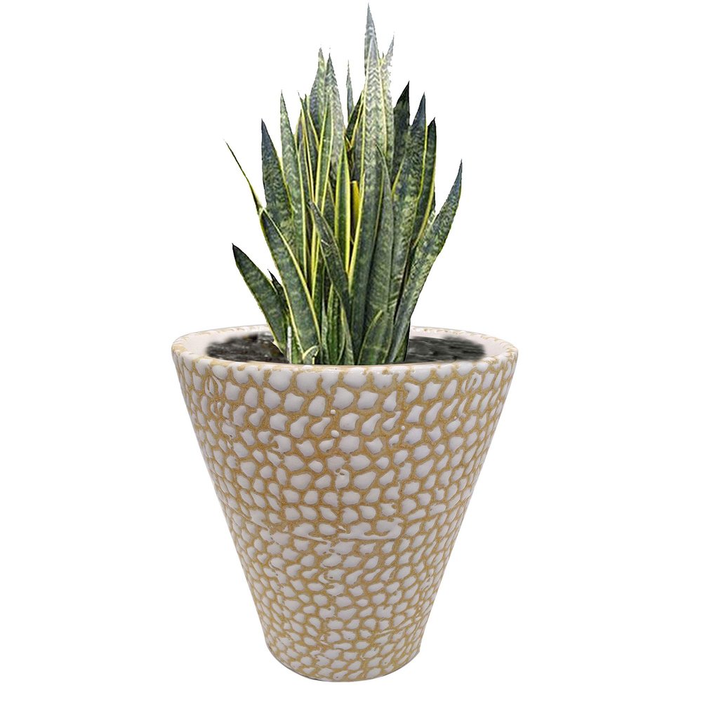 India Meets India Ceramic Flower Pot Designer Planter Vase Indoor Outdoor Planter Handicraft by Awarded Indian Artisan