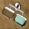 iSTAR Stainless Steel Bathroom Soap Holder/Soap Stand/Soap Dish for Bathroom/Bathroom Accessories Multicolor (Double, Silver) view 2