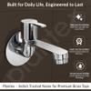 Plantex Long Body Bib Cock for Bathroom with Water Saving Aerator/Wall Mount Bib Tap with Wall Flange and Teflon Tape for Bathroom-7 Year Warranty (FLO-802-Chrome) view 3