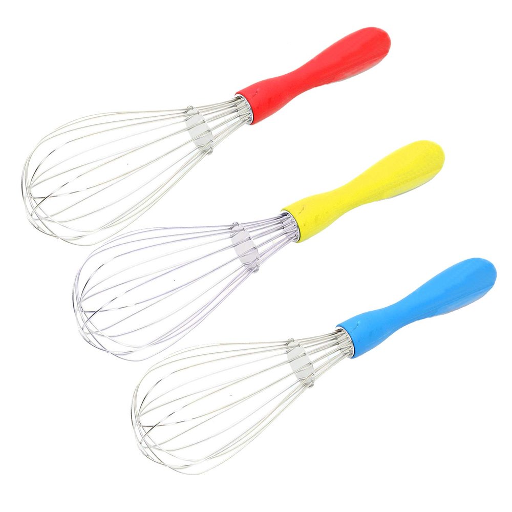 Heart Home Dolphin 3 Pieces Stainless Steel Hand Blender Mixer Froth Whisker Latte Maker for Milk Coffee Egg Beater Juice,30 Cm (Multi) - CTHH15112