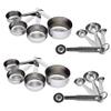 Dynore Stainless Steel Set of 4 Measuring Cup and 4 Measuring Spoon -Set of 2, Color Silver,Total Item 16 (DS_1091) view 1