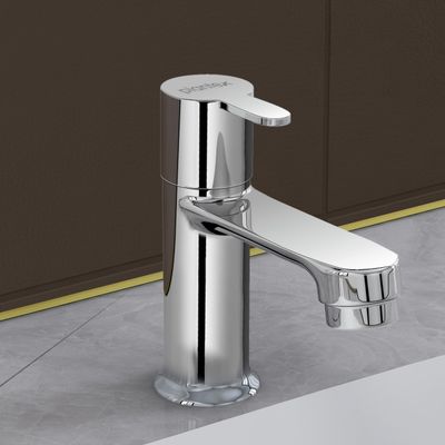 Plantex Pure Brass Pillar Tap for wash Basin with Water Saving Aerator/Wash Basin Tap/Taps for Basin- 7 Year Warranty by Plantex-(FLO-803-Chrome)