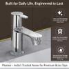 Plantex Pure Brass Pillar Tap for wash Basin with Water Saving Aerator/Wash Basin Tap/Taps for Basin- 7 Year Warranty by Plantex-(FLO-803-Chrome) view 3
