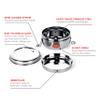Sumeet Stainless Steel Food Pack Lunch Box for Kids/School with Steel Separator Plate and Locking Clip, 500ML Capacity view 3