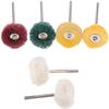 DIY Crafts 1" inch Polishing Buffing Wheel 6Pcs/set Polisher Buffer Wheel Accessories Grinding Buffing Pad Grinder Brushes for Rotary Drill Bit Tool 3mm Shank (Pack Of 6 Pcs, Multi Color) view 1
