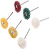 DIY Crafts 1" inch Polishing Buffing Wheel 6Pcs/set Polisher Buffer Wheel Accessories Grinding Buffing Pad Grinder Brushes for Rotary Drill Bit Tool 3mm Shank (Pack Of 6 Pcs, Multi Color) view 2