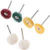 DIY Crafts 1" inch Polishing Buffing Wheel 6Pcs/set Polisher Buffer Wheel Accessories Grinding Buffing Pad Grinder Brushes for Rotary Drill Bit Tool 3mm Shank (Pack Of 6 Pcs, Multi Color) view 4