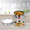 Sumeet Stainless Steel Food Pack Lunch Box for Kids/School with Steel Separator Plate and Locking Clip, 650ML Capacity view 2