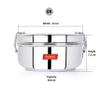Sumeet Stainless Steel Food Pack Lunch Box for Kids/School with Steel Separator Plate and Locking Clip, 650ML Capacity view 4
