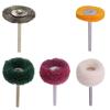 DIY Crafts Pack Of 5 Pcs, Multi Color, Polishing Rotary Tool Mandrel Mounted Abrasive Polishing Buffing Wheel Set, Cotton Wool Felt Nylon Fiber Steel W(Pack Of 5 Pcs, Multi Color) view 1