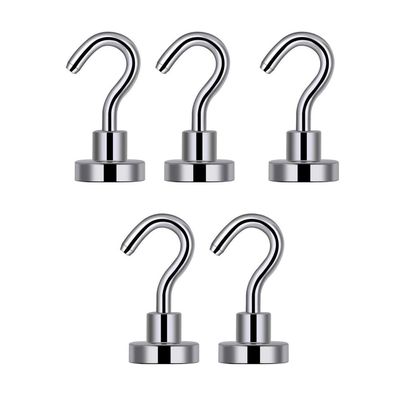 Lifekrafts Magnetic Hooks  Pack of 5 (3.5cm) | Heavy Duty Neodymium Magnets for Hanging Towels, Keys, Masks, Grill, Office, Kitchen, Home, Garage | Strong Multi-Purpose Hook Holders