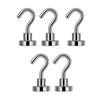 Lifekrafts Magnetic Hooks  Pack of 5 (3.5cm) | Heavy Duty Neodymium Magnets for Hanging Towels, Keys, Masks, Grill, Office, Kitchen, Home, Garage | Strong Multi-Purpose Hook Holders view 1