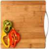 KitchenFest (26cm x 36cm) Non Slip BPA Free Wooden Chopping Board with Handle for Cutting Fruits & Vegetables (Beige, Pack of 1) view 4