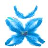 TIPTOP DECORATION Natural Dyed Feathers 10 cm (80 pieces) (Light Blue) view 3