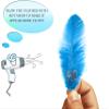 TIPTOP DECORATION Natural Dyed Feathers 10 cm (80 pieces) (Light Blue) view 4
