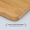 KitchenFest Thick Eco-Friendly Natural Bamboo/Wooden Kitchen Chopping Cutting Board with Handle, Large Size - Beige view 3