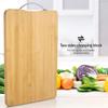 KitchenFest (26cm x 36cm) Size Premium Thick Wooden Bamboo Kitchen Chopping Cutting Slicing Board with Handle for Fruits Vegetables Meat (Beige, Pack of 1) view 4