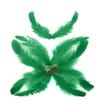 TIPTOP DECORATION Natural Dyed Feathers 10 cm (80 pieces) (Dark Green) view 3