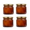 Pure Source India Amber Glass Jar, with Airtight Cap, Ideal to Store Safe Your Medicine, Set of 4 Pcs. view 1