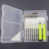 Wroughton 16 in 1 Professional Multi-bits Interchangeable Screwdriver Tool With 3 ESD Non-Magnetic Tweezers- Straight, Flat & Curved view 4