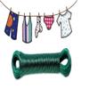 KitchenFest PVC Coated Steel Anti-Rust Wire Rope Washing Line Clothesline with 2 Plastic Hooks for Drying Hanging Clothes (Multi Color, Pack of 1) view 1
