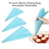 Cake Decor Silicon Pastry Bag Icing Piping Bag Reusable Cake Decorating Bags 16 Inch (2 Pc Pack), Multi view 4