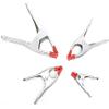 DIY Crafts *Pack Of 4 Pcs, Metallic Silver, Mix Size 4 Pcs Metal Spring Clamps Rubberized Clamp Spring Metal Jaw Opening, for W(*Pack Of 4 Pcs, Metallic Silver) view 1