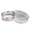TIARA - 4in1 Stainless Steel Interchangeable Sieve Set of 5 Flour Chalni Spices Food Strainers Atta Chalni Jaali Channi Atta Maida Strainer Silver view 1