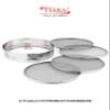 TIARA - 4in1 Stainless Steel Interchangeable Sieve Set of 5 Flour Chalni Spices Food Strainers Atta Chalni Jaali Channi Atta Maida Strainer Silver view 3
